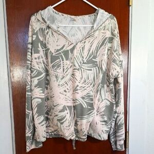 COMO VINTAGE BRAND Tropical Print Hoodie